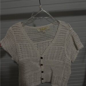 Rebellion Cream Crochet Blouse